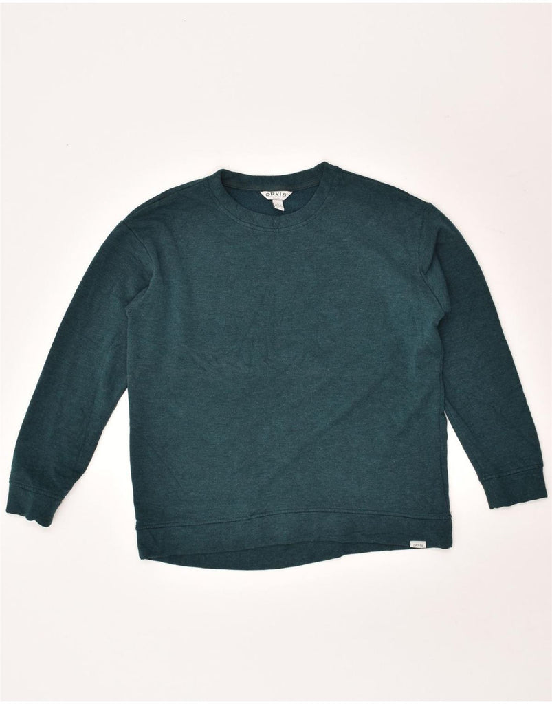 ORVIS Mens Sweatshirt Jumper Small Green Cotton Vintage Orvis and Second-Hand Orvis from Messina Hembry 