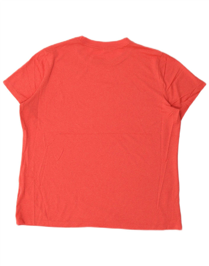 NIKE Womens Dri Fit T-Shirt Top UK 16 Large Orange Polyester