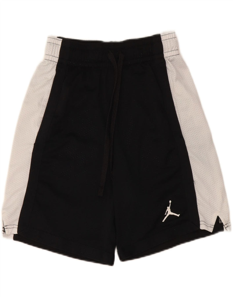 JORDAN Womens Dri Fit Sport Shorts UK 8 Small  Black Colourblock Polyester Vintage Jordan and Second-Hand Jordan from Messina Hembry 