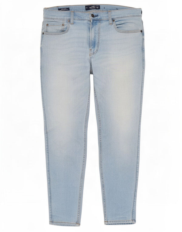 Hollister Mens Super Skinny Jeans W33 L30 Blue Cotton