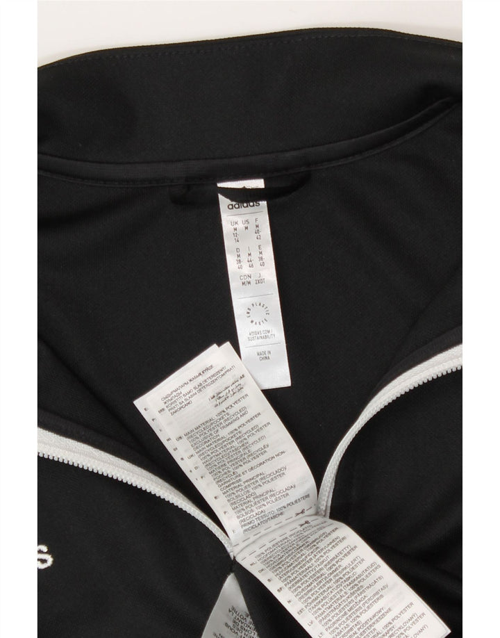 Adidas Womens Aeroready Tracksuit Top Jacket UK 12/14 Medium Black