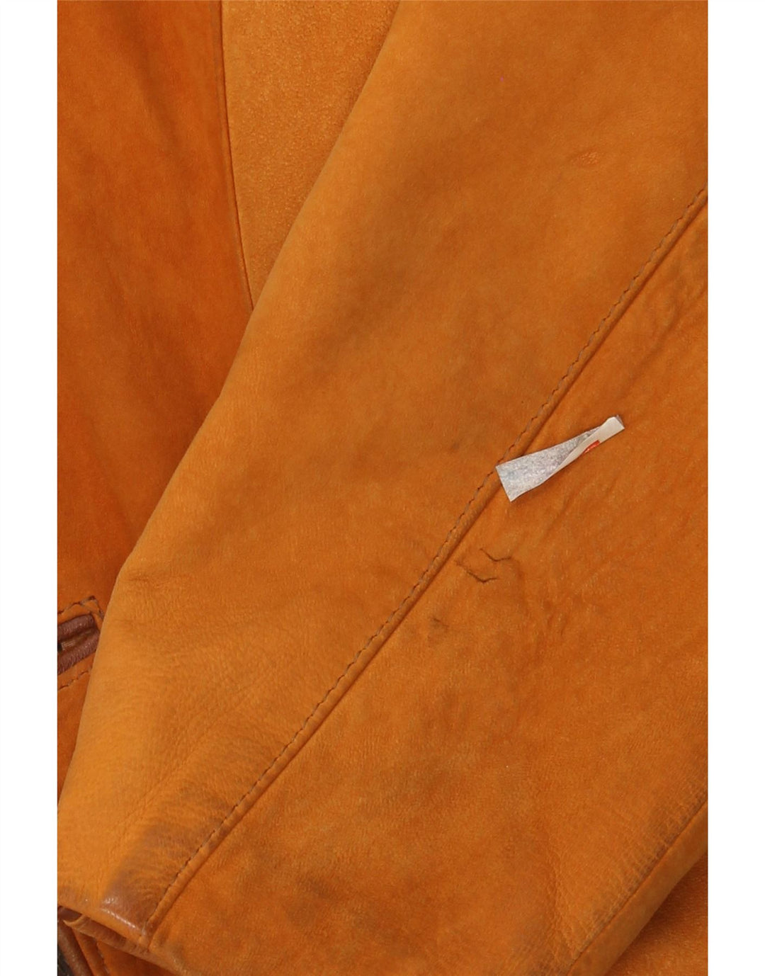 VINTAGE Womens Crop Open Suede Jacket UK 10 Small Brown Leather