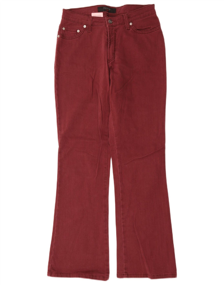 Pioneer Womens Bootcut Jeans IT 42 Medium W30 L31 Burgundy Cotton