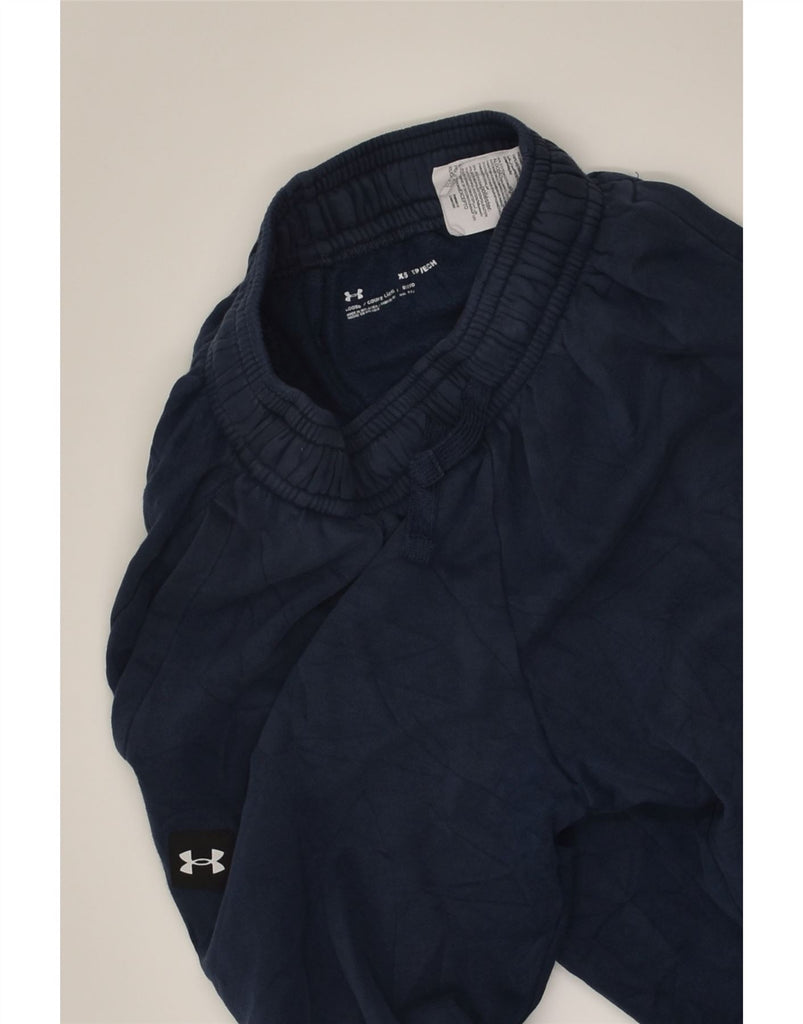 UNDER ARMOUR Mens Tracksuit Trousers Joggers XS Navy Blue Cotton | Vintage Under Armour | Thrift | Second-Hand Under Armour | Used Clothing | Messina Hembry 