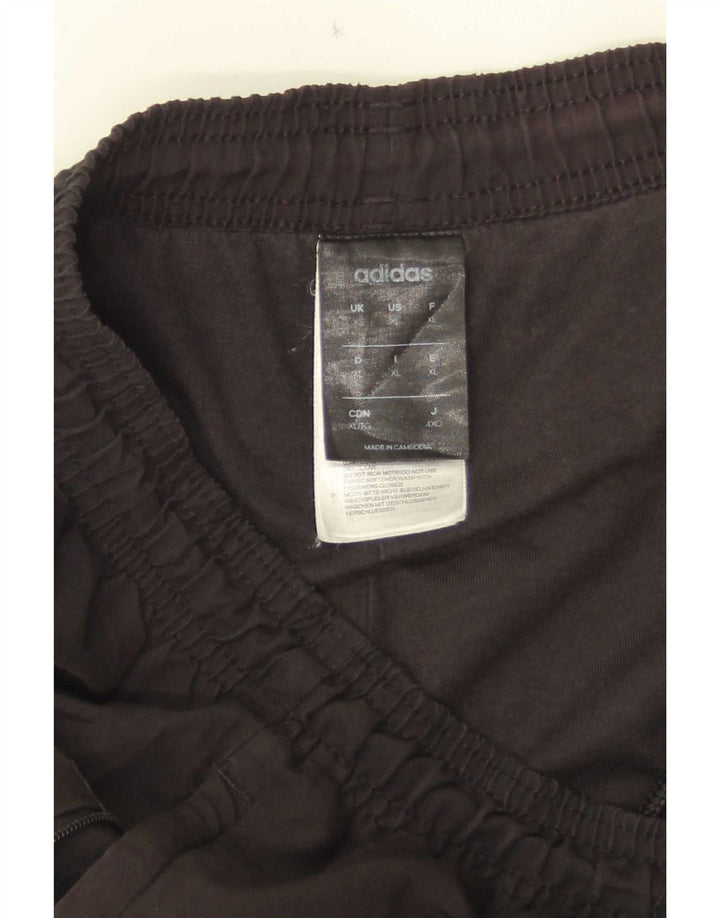 Adidas Mens Tracksuit Trousers Joggers XL Black Colourblock Polyester
