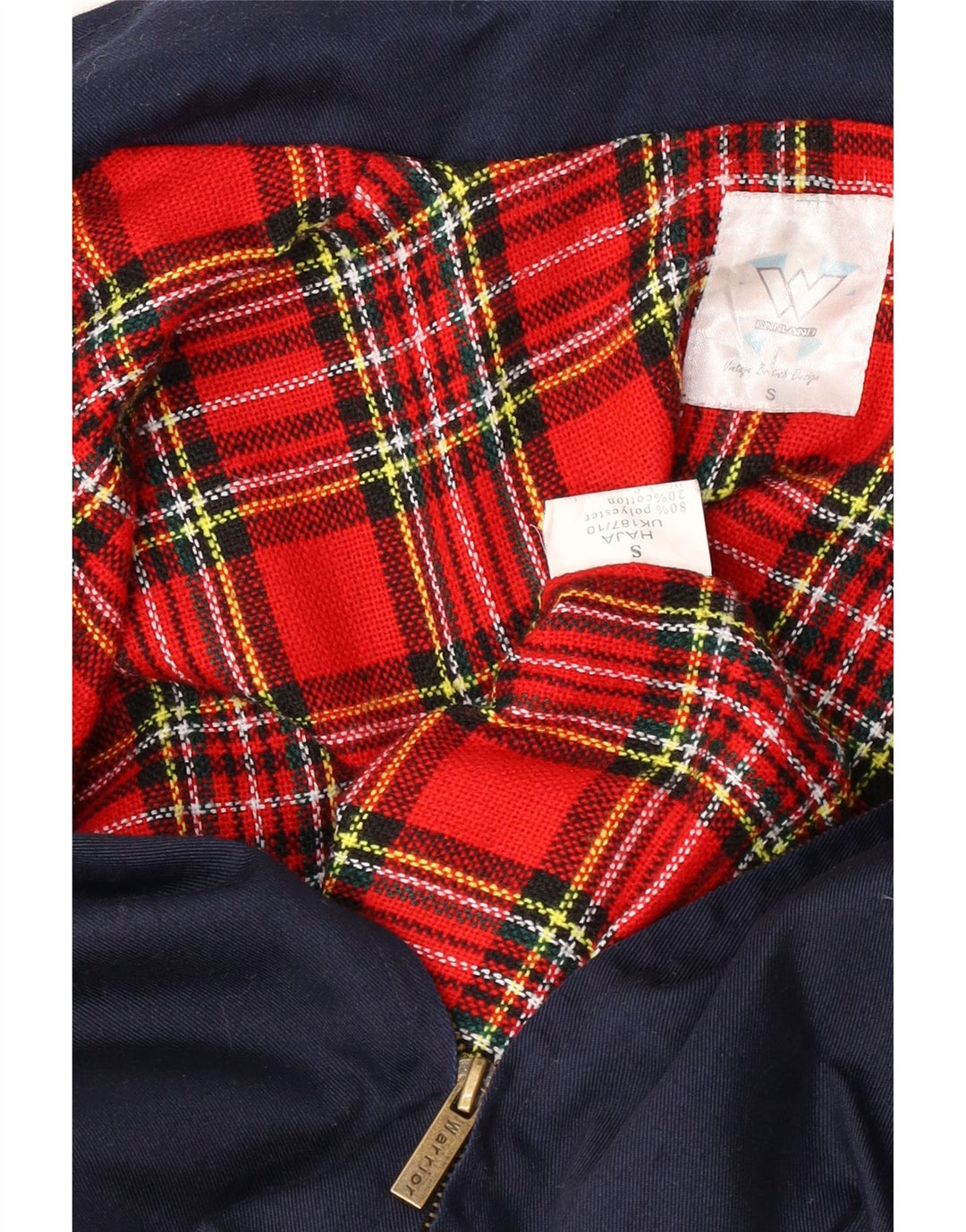 Vintage Mens Bomber Jacket UK 36 Small Navy Blue Polyester