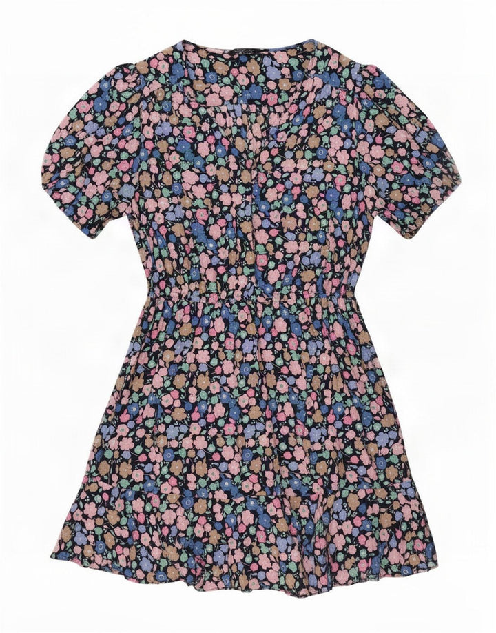 Marks & Spencer Womens A-Line Dress UK 16 Large Multicoloured Floral