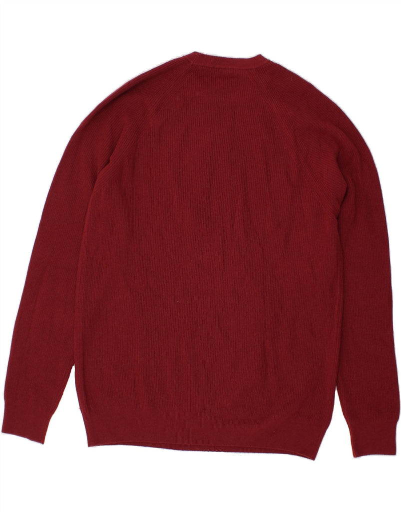 BENETTON Womens Crew Neck Jumper Sweater UK 20 2XL Maroon Wool Vintage Benetton and Second-Hand Benetton from Messina Hembry 