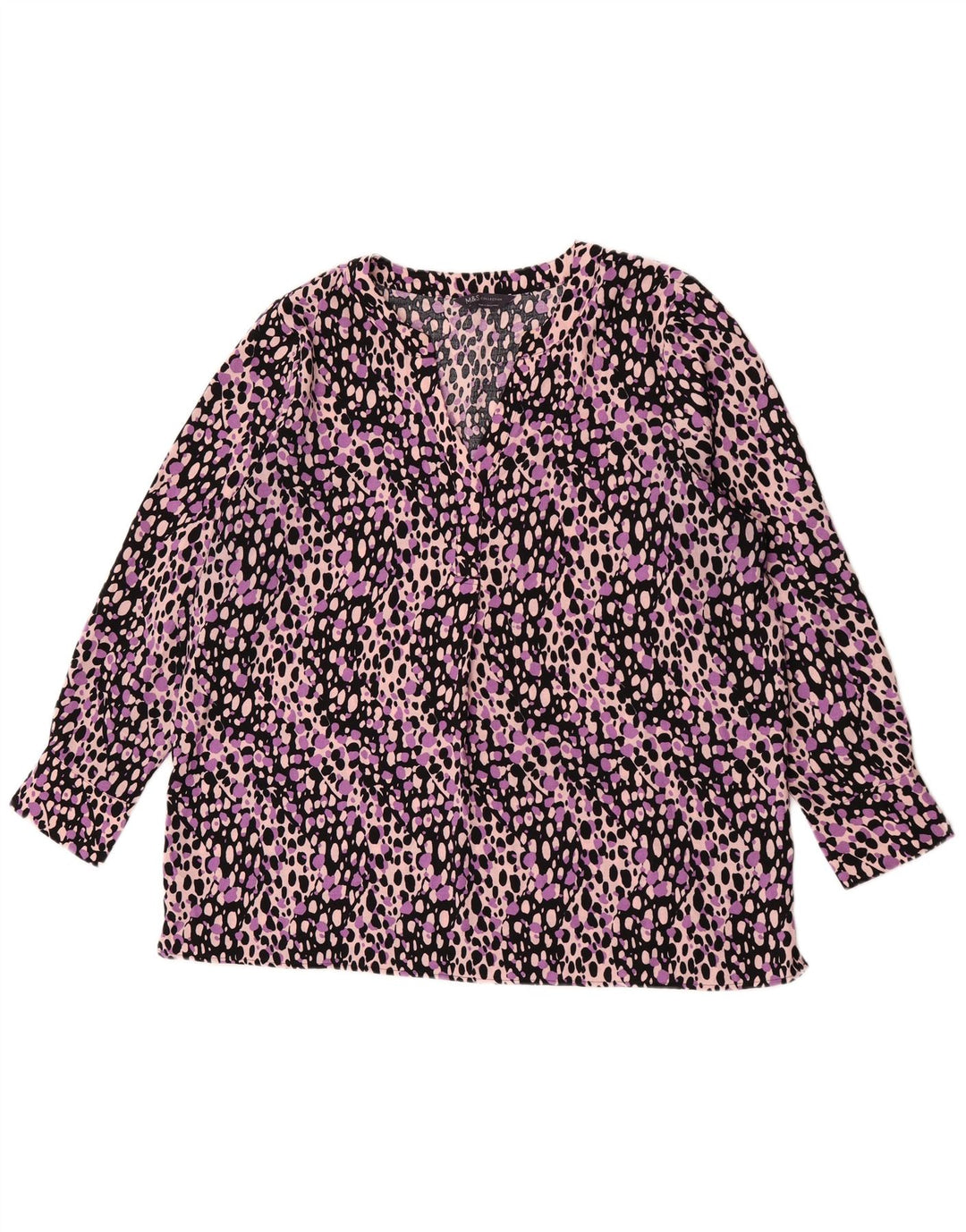 MARKS & SPENCER Womens Blouse Top UK 18 XL  Multicoloured Animal Print