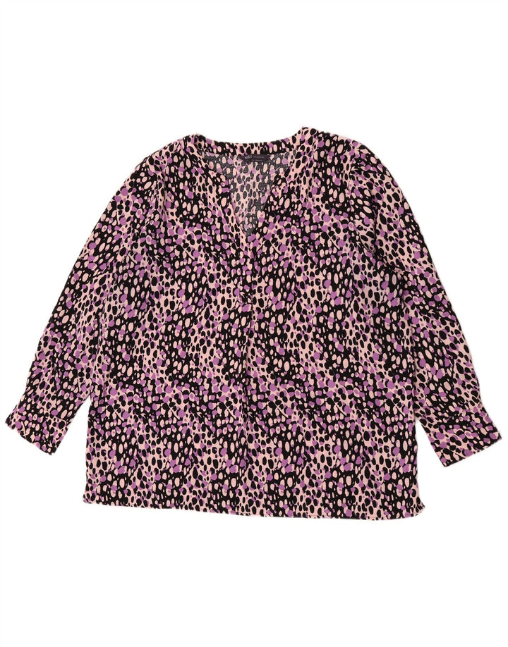 MARKS & SPENCER Womens Blouse Top UK 18 XL  Multicoloured Animal Print