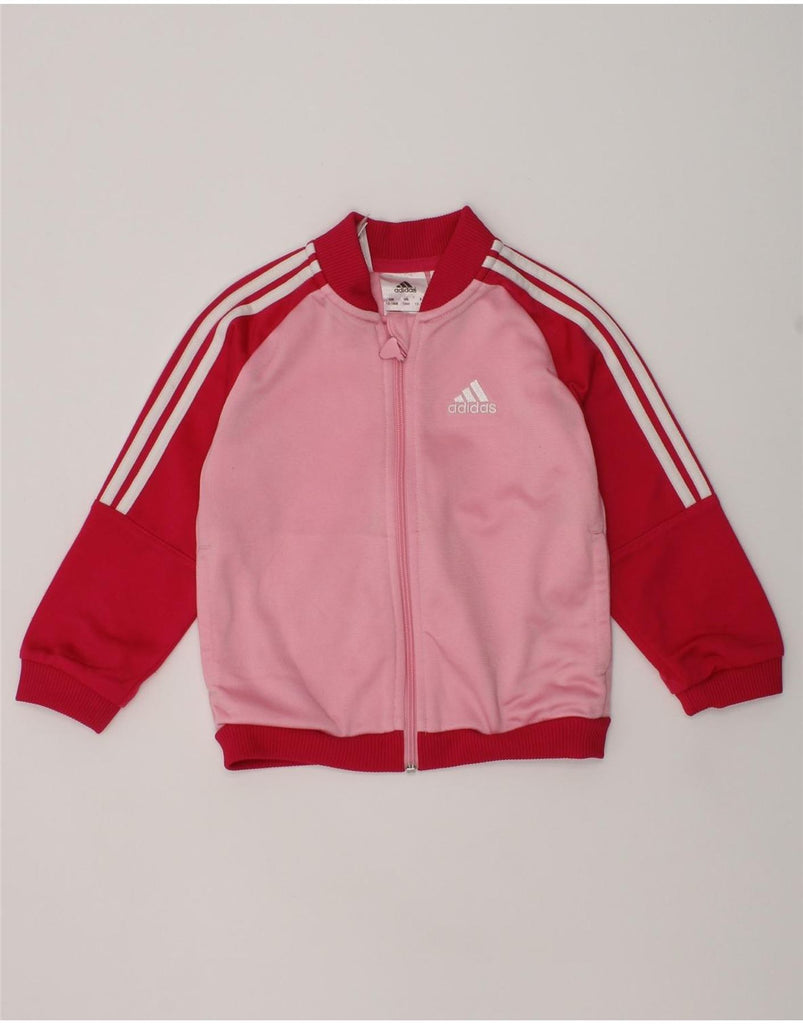 ADIDAS Baby Boys Tracksuit Top Jacket 12-18 Months Red Colourblock | Vintage Adidas | Thrift | Second-Hand Adidas | Used Clothing | Messina Hembry 