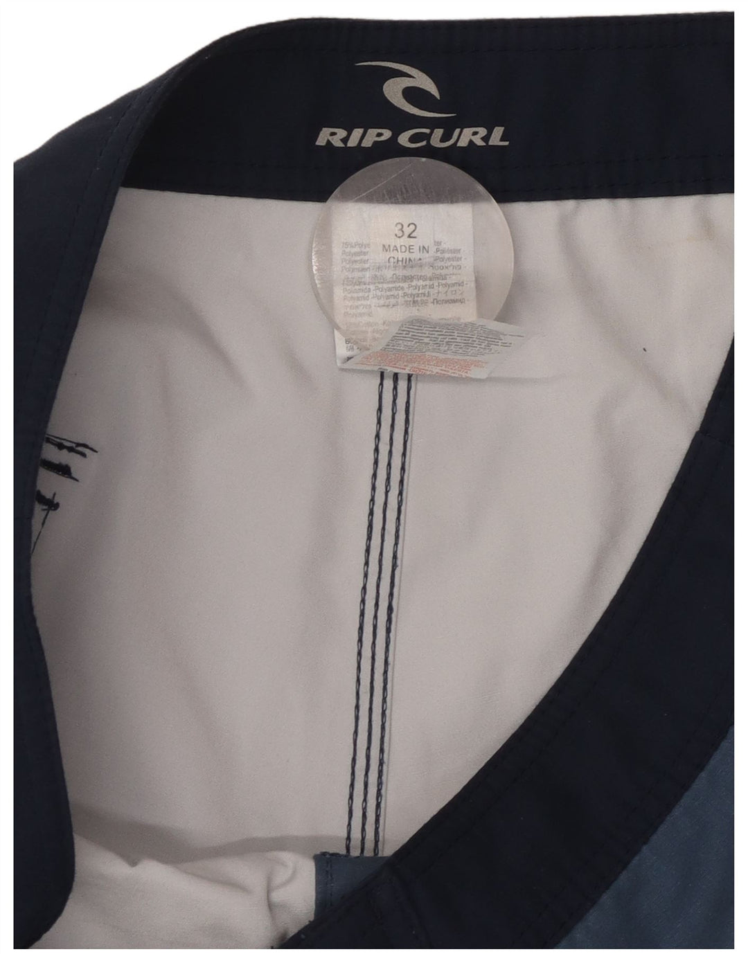 RIP CURL Mens Graphic Swimming Shorts Medium  Navy Blue Floral Polyester
