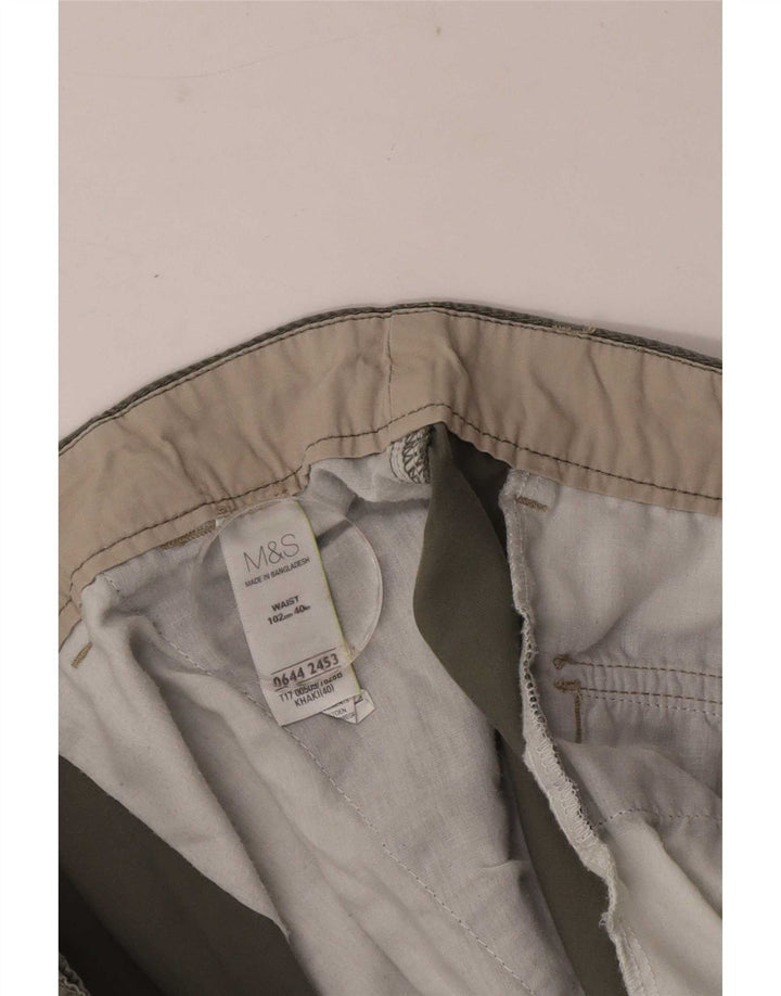 Marks & Spencer Mens Cargo Shorts XL W40 Khaki Cotton
