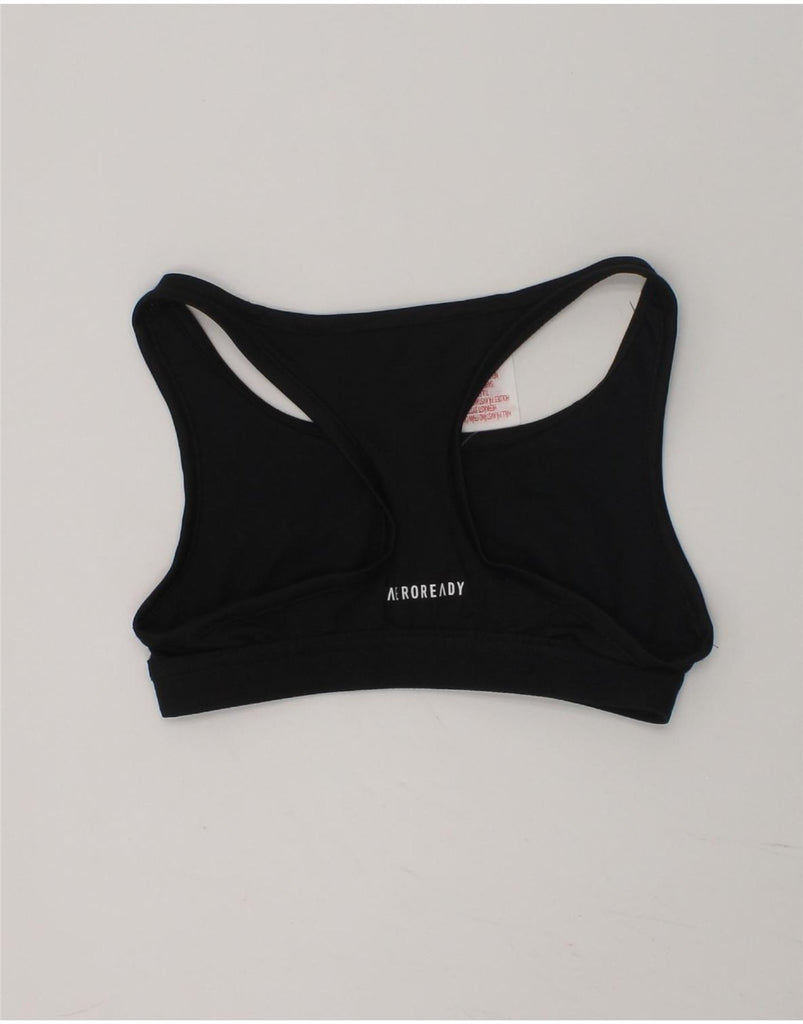 ADIDAS Girls Sport Bra Top 7-8 Years Black Colourblock | Vintage Adidas | Thrift | Second-Hand Adidas | Used Clothing | Messina Hembry 