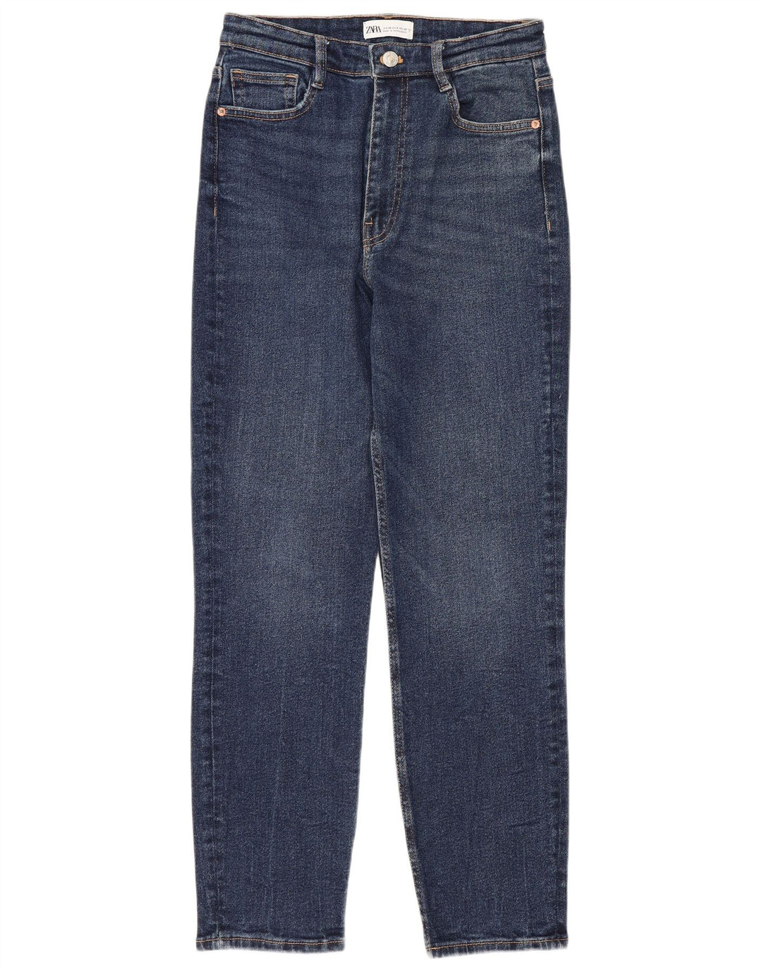 Zara Womens High Rise Slim Jeans EU 38 Small W28 L26 Blue