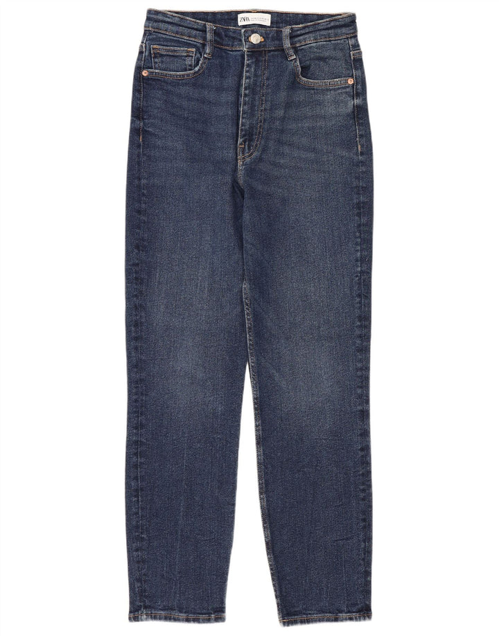 Zara Womens High Rise Slim Jeans EU 38 Small W28 L26 Blue