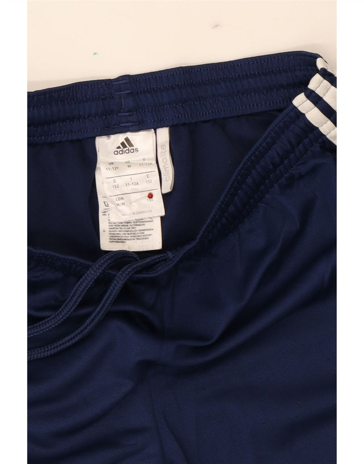ADIDAS Boys Climalite Sport Shorts 11-12 Years  Navy Blue Polyester Vintage Adidas and Second-Hand Adidas from Messina Hembry 