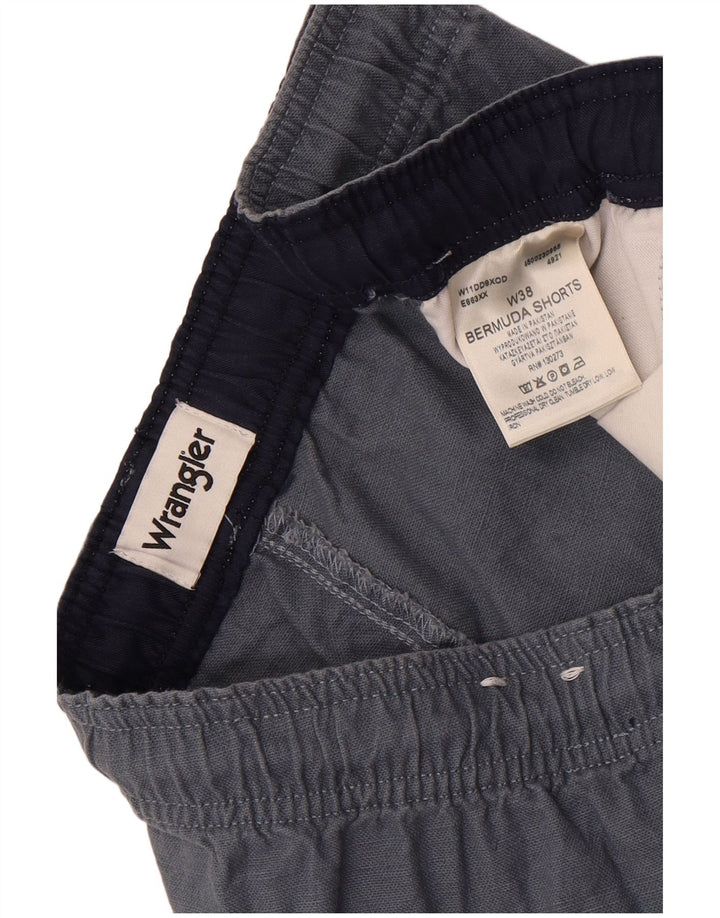 Wrangler Mens Bermuda Shorts W38 XL Grey Cotton