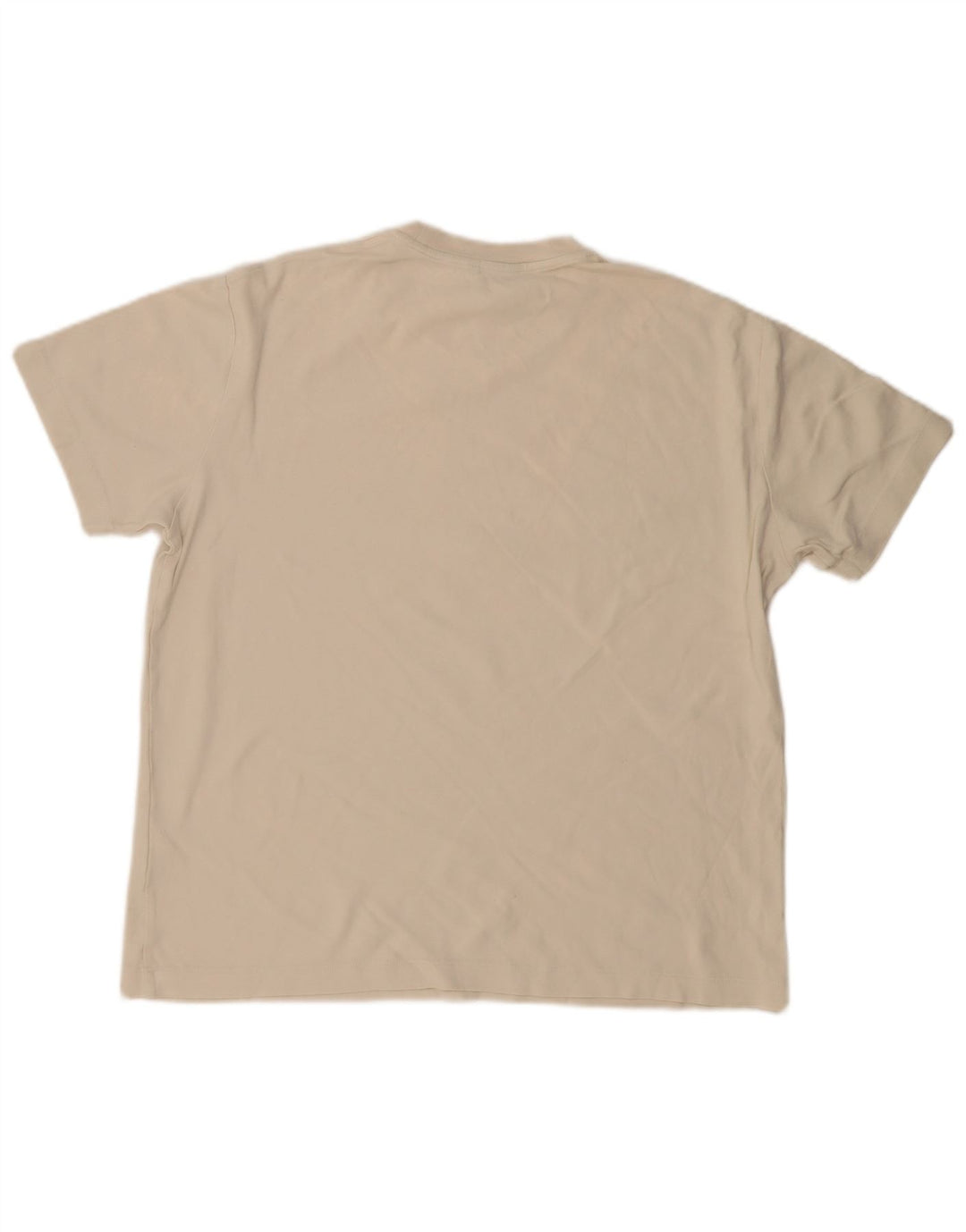 MASSIMO DUTTI Mens T-Shirt Top Large Beige Cotton