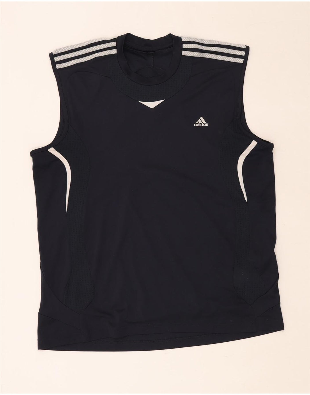 ADIDAS Mens Climacool Vest Top XL Navy Blue Polyester