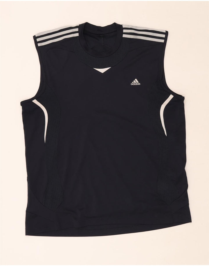 ADIDAS Mens Climacool Vest Top XL Navy Blue Polyester