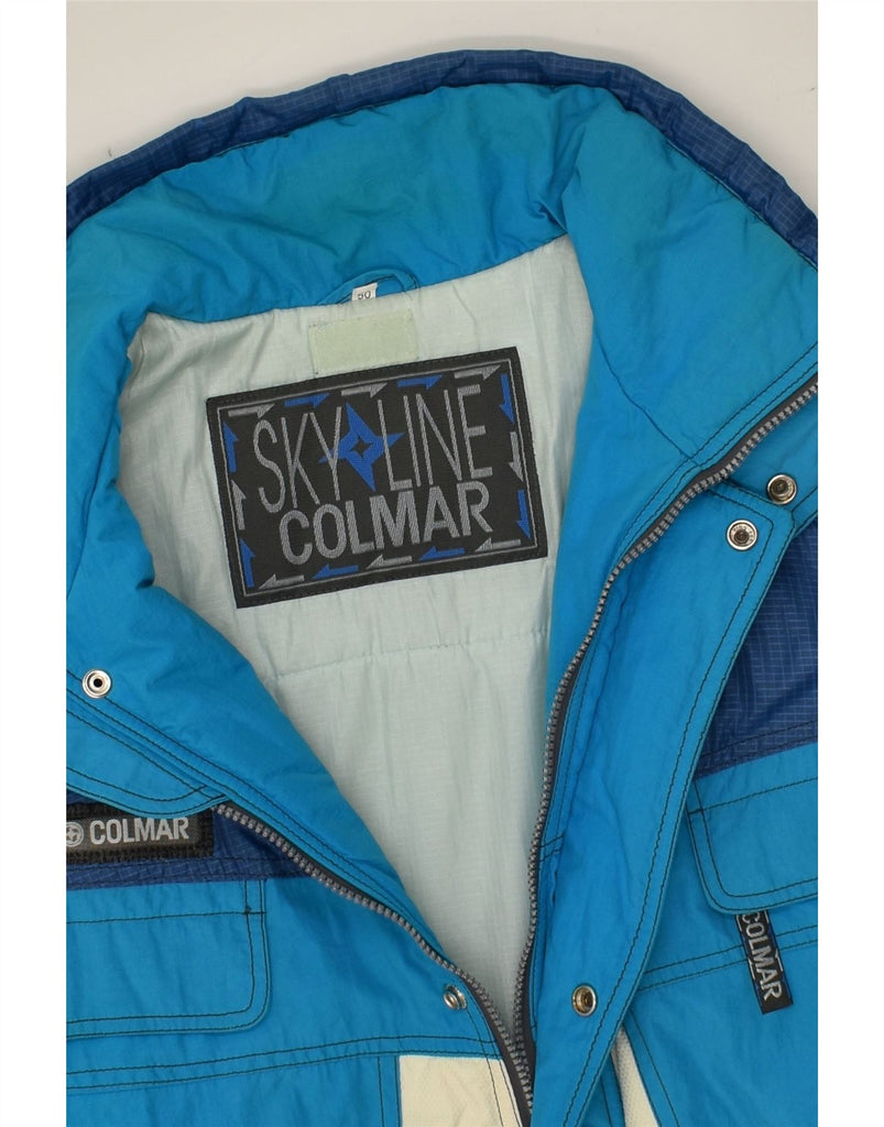 COLMAR Mens Windbreaker Jacket IT 50 Large Blue Colourblock | Vintage Colmar | Thrift | Second-Hand Colmar | Used Clothing | Messina Hembry 