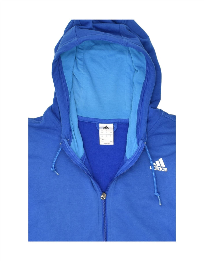 ADIDAS Mens Climalite Zip Hoodie Sweater UK 48/50 XL Blue Polyester | Vintage Adidas | Thrift | Second-Hand Adidas | Used Clothing | Messina Hembry 