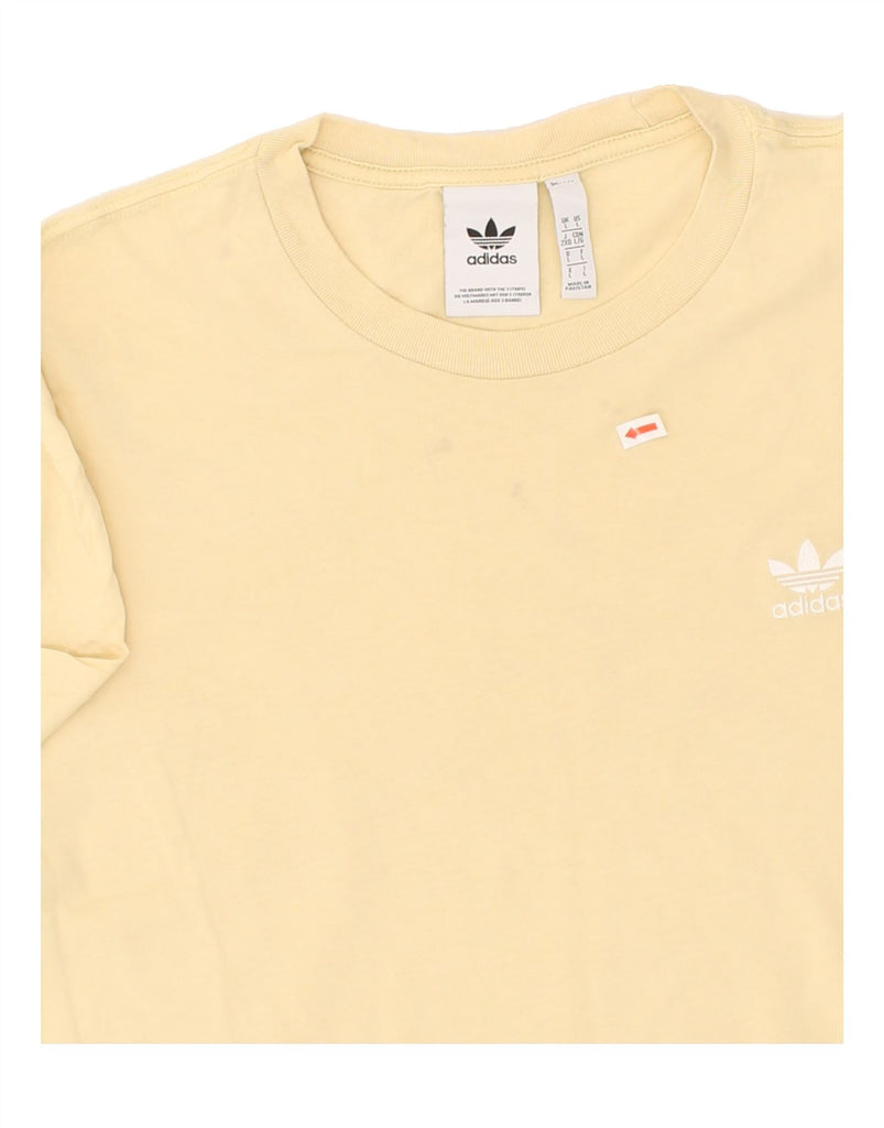 ADIDAS Mens T-Shirt Top Large Yellow Cotton | Vintage Adidas | Thrift | Second-Hand Adidas | Used Clothing | Messina Hembry 