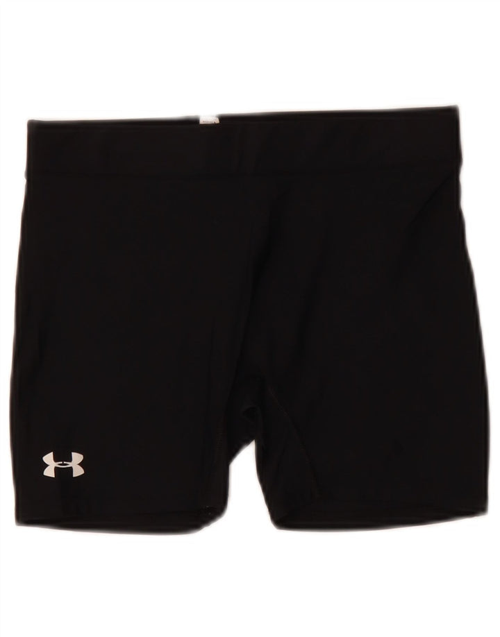 Under Armour Womens Sport Shorts UK 12 Medium  Black Nylon