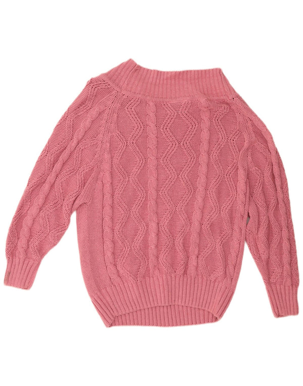 Vintage Womens Boat Neck Jumper Sweater IT 52 2XL Pink Ramie