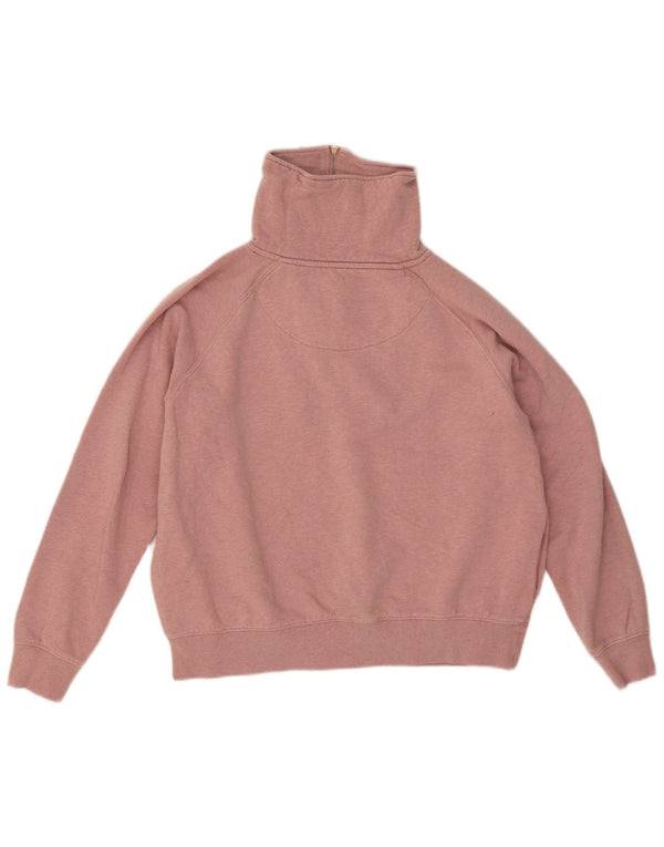 Crew Clothing Womens Crop Sweatshirt Jumper UK 10 Small Pink Flecked