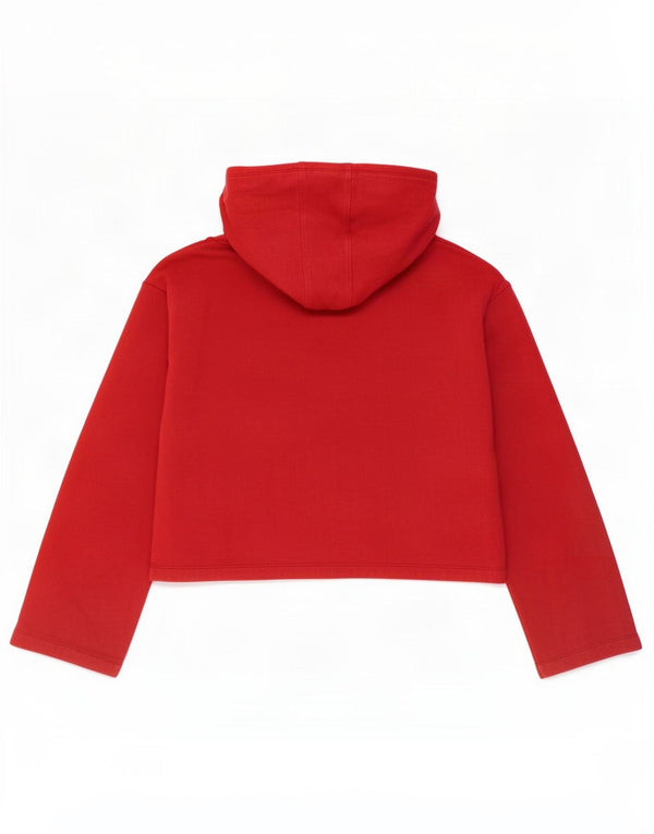 Champion Womens Crop Graphic Sweatshirt Jumper UK 14 Medium Red