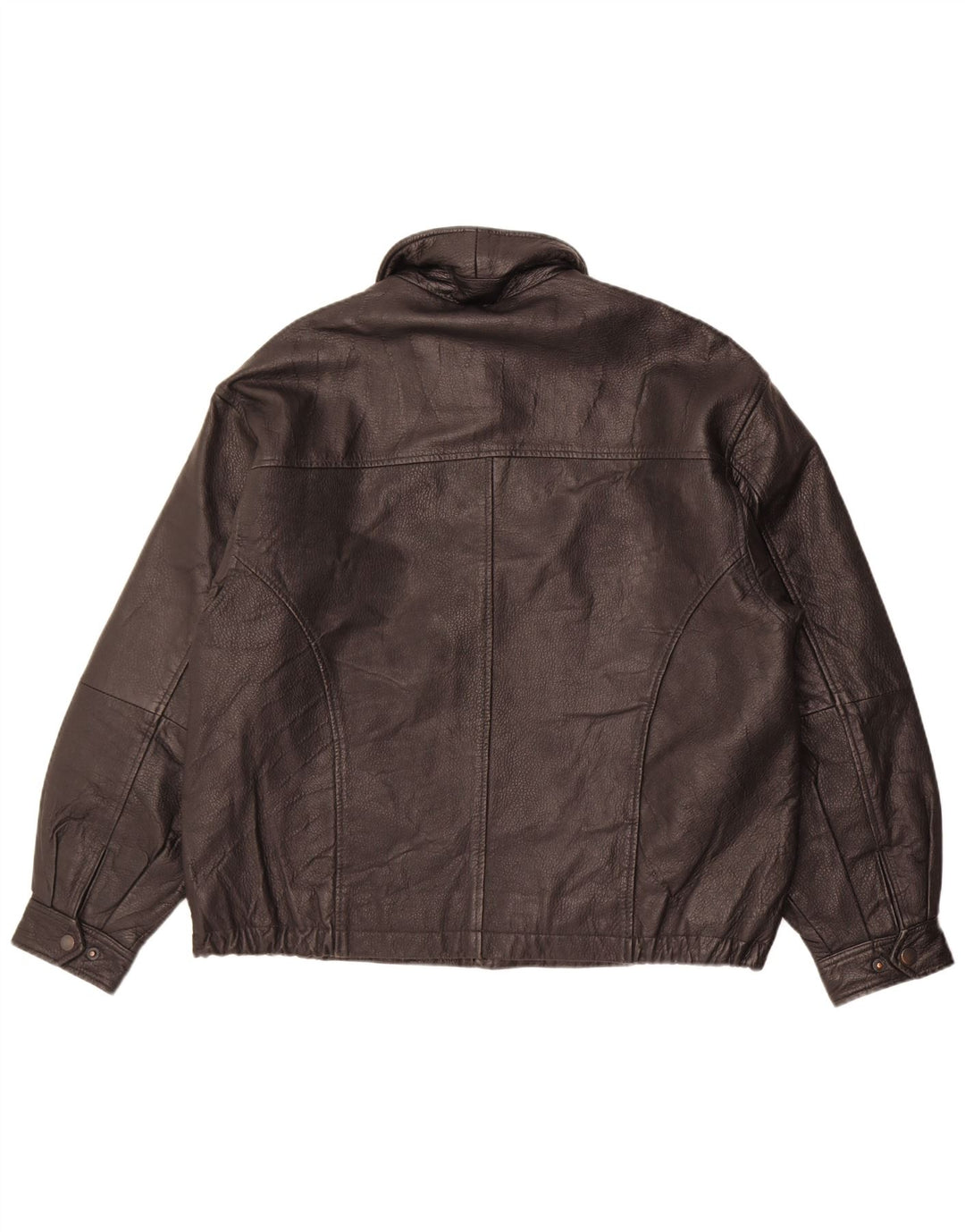 Vintage Mens Leather Jacket UK 40 Large Black Leather