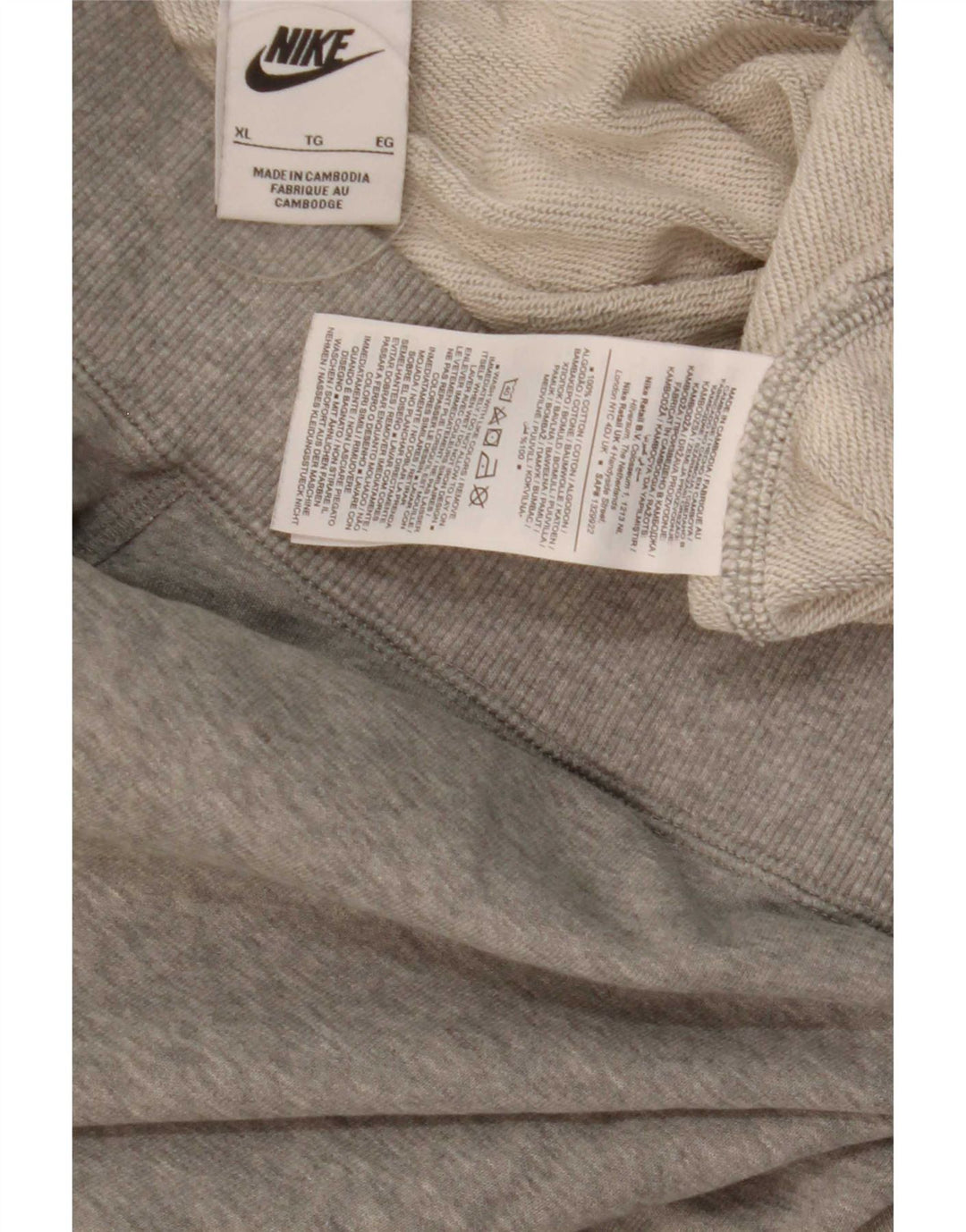 Nike Mens Tracksuit Trousers Joggers XL  Grey Cotton