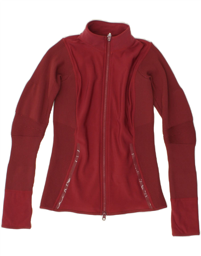 ADIDAS Womens Stella McCartney Tracksuit Top Jacket UK 8 Small Maroon Vintage Adidas and Second-Hand Adidas from Messina Hembry 