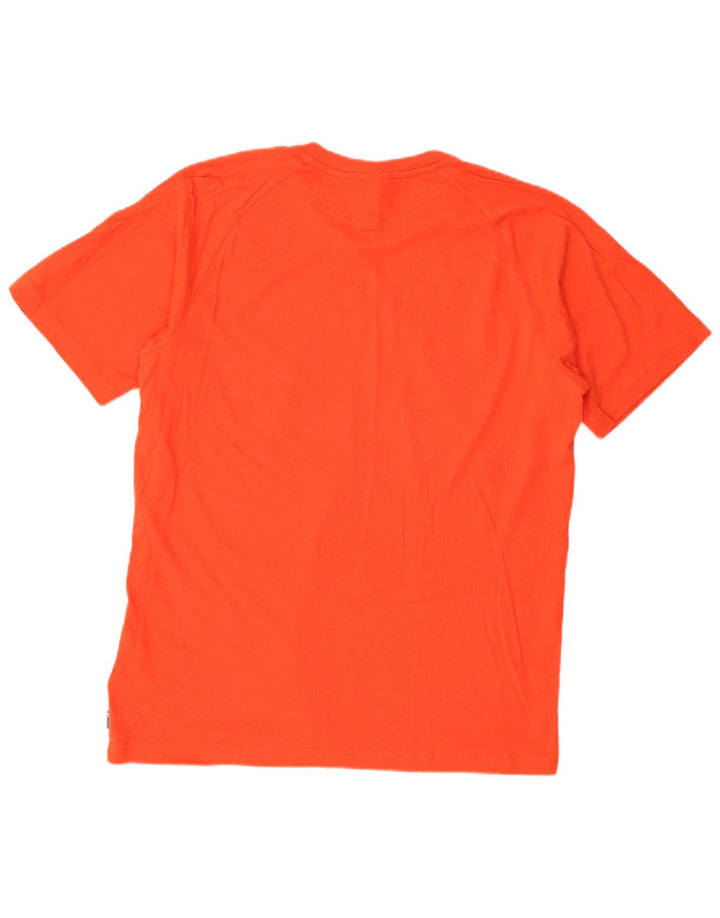 Adidas Mens T-Shirt Top Large Orange Cotton
