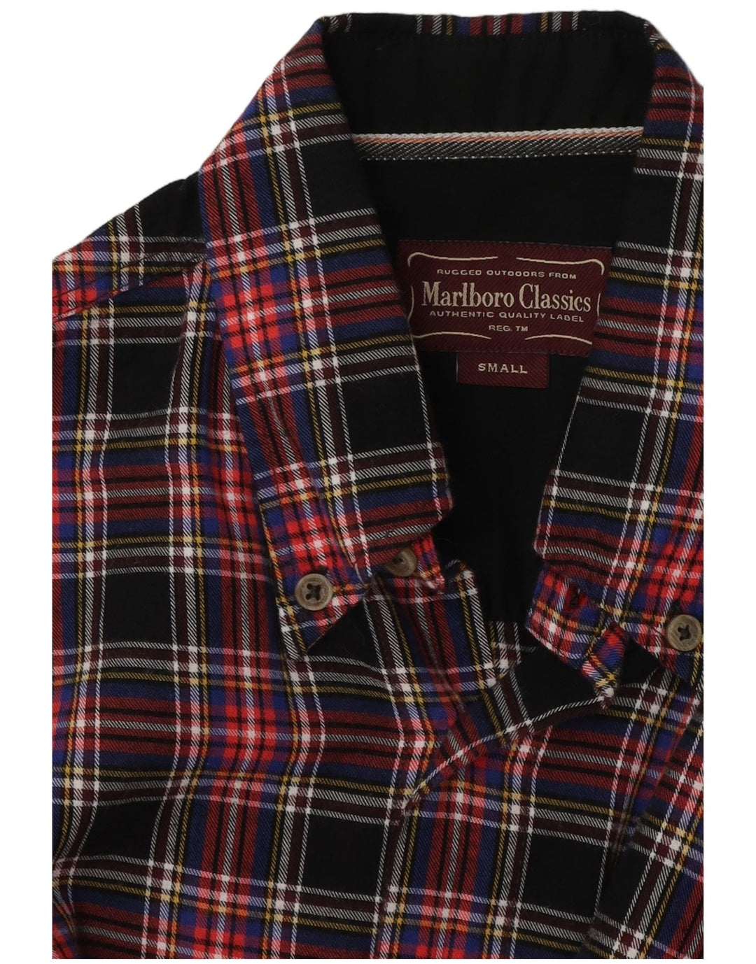 Marlboro Classics Mens Flannel Shirt Small Red Check