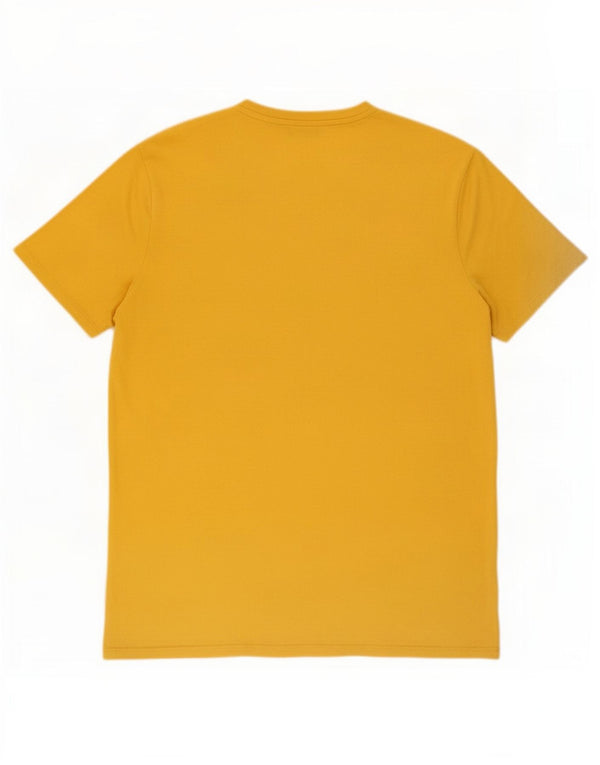 Guess Mens Graphic T-Shirt Top XL Yellow Cotton
