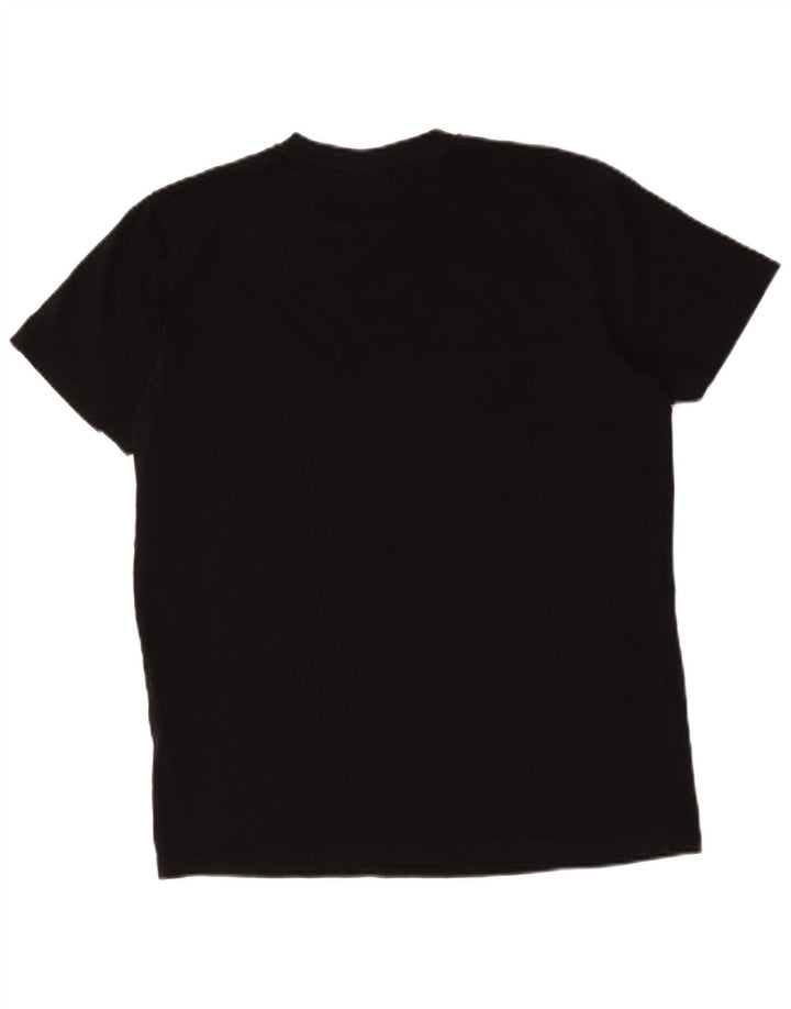 Diesel Mens Graphic T-Shirt Top Medium Black