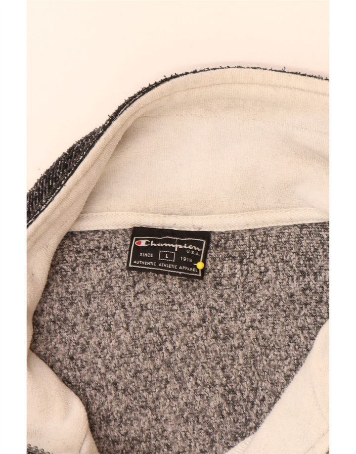 Champion Mens Graphic Loose Fit Sweatshirt Jumper Large Grey Flecked
