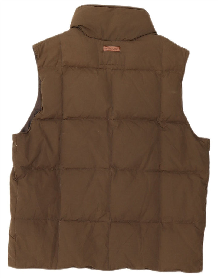 Marlboro Classics Mens Padded Gilet EU 46 Small Khaki Polyester