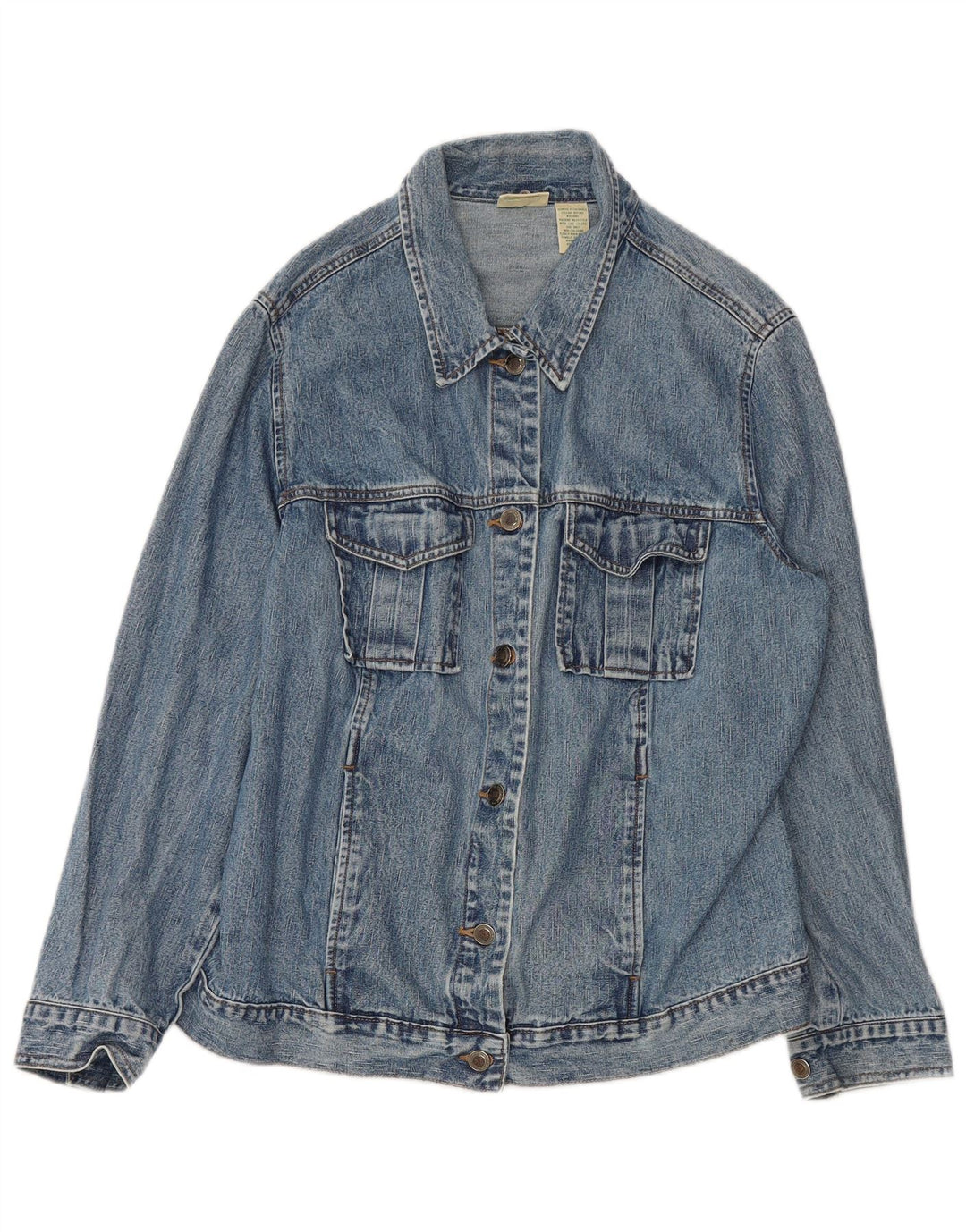 ST JOHN'S BAY Womens Denim Jacket UK 16 Large Blue