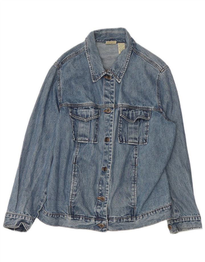 ST JOHN'S BAY Womens Denim Jacket UK 16 Large Blue