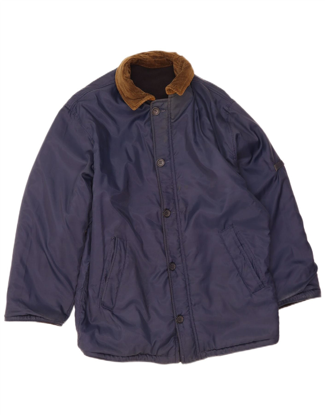 Ivy Oxford Mens Reversible Jacket UK 36 Small Navy Blue Wool