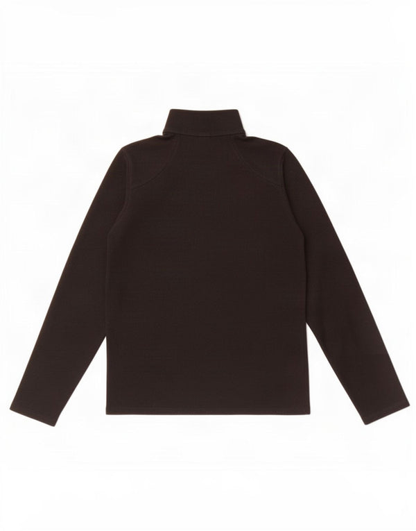 The North Face Womens Zip Neck Fleece Jumper UK 10 Small Black Polyester