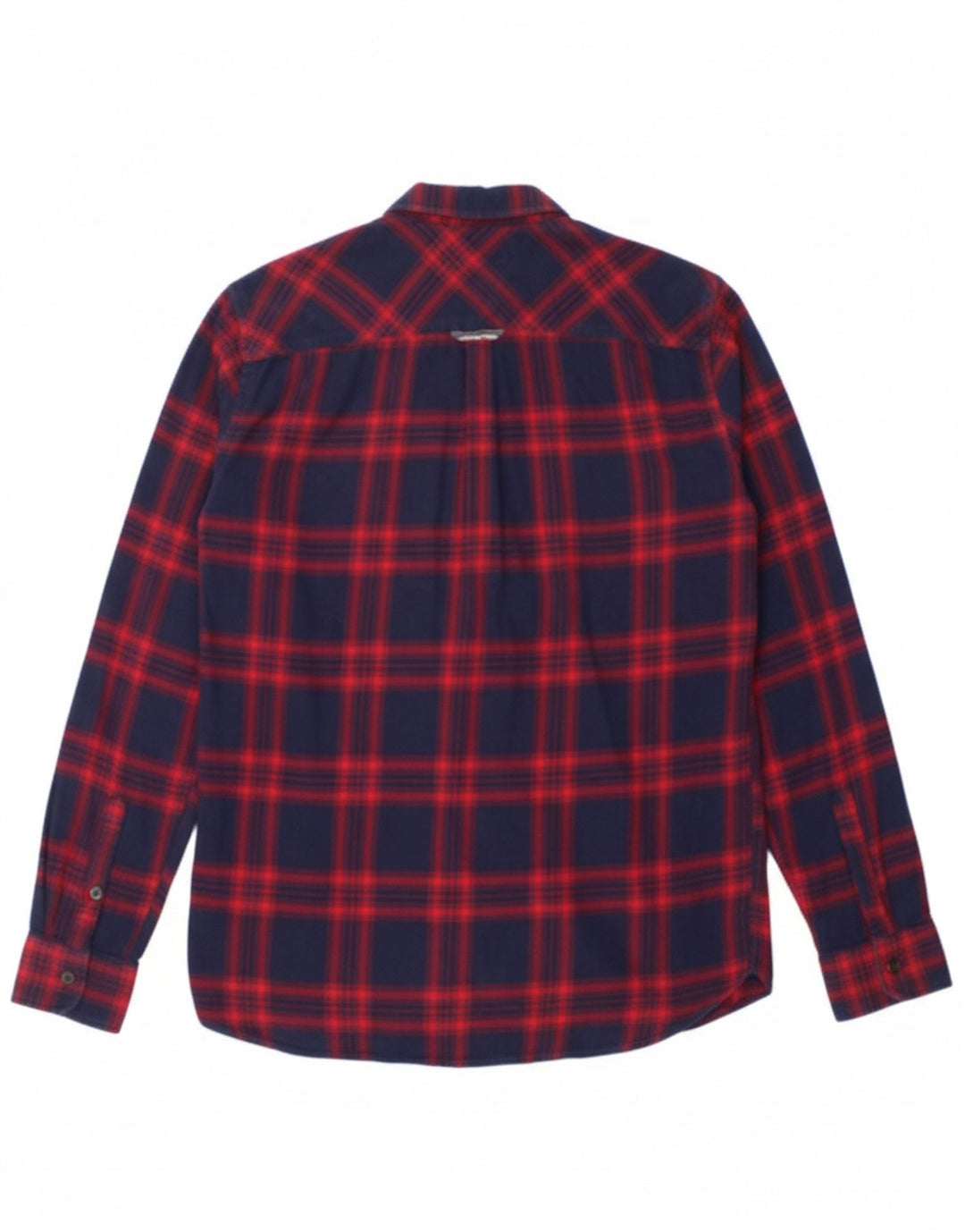 TOMMY HILFIGER Mens Flannel Shirt Medium Red Check Cotton
