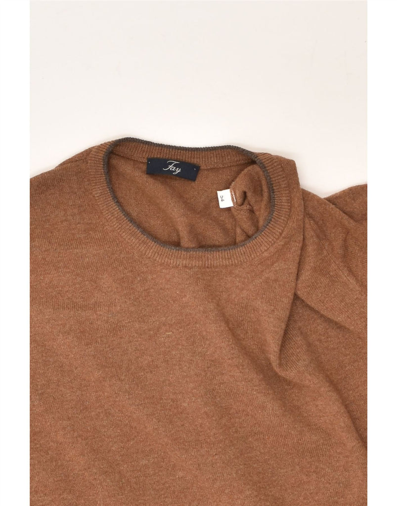 FAY Mens Crew Neck Jumper Sweater IT 54 XL Brown | Vintage Fay | Thrift | Second-Hand Fay | Used Clothing | Messina Hembry 