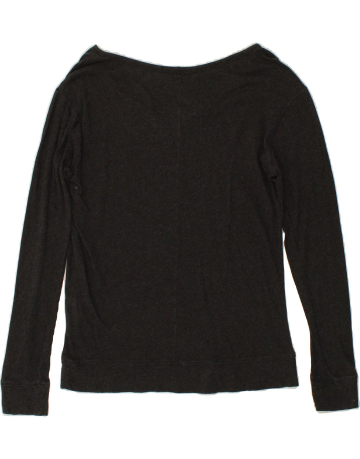 OAKLEY Womens Oversized Top Long Sleeve UK 6 XS Grey Cotton Vintage Oakley and Second-Hand Oakley from Messina Hembry 