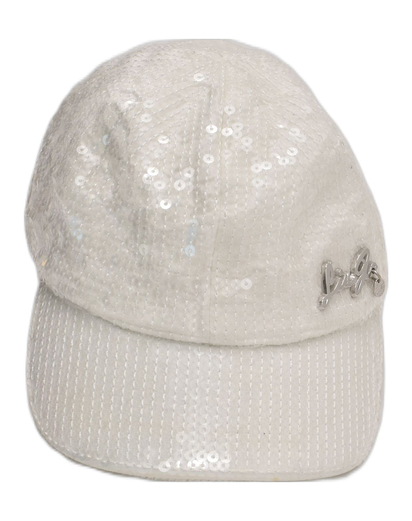 LIU JO Girls Sequin Baseball Cap Medium White Polyester | Vintage Liu Jo | Thrift | Second-Hand Liu Jo | Used Clothing | Messina Hembry 