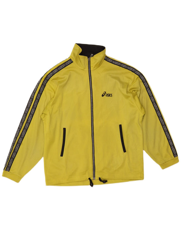 Asics Mens Graphic Tracksuit Top Jacket Small Yellow
